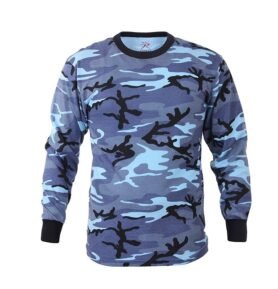Triko s dlouhým rukávem SKY BLUE CAMO vel. XL