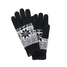 Rukavice SNOW pletené ČERNÉ vel. M