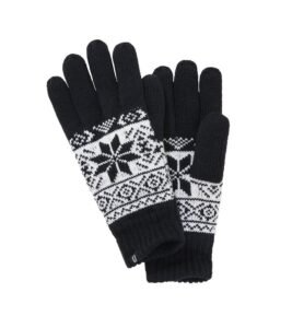 Rukavice SNOW pletené ČERNÉ vel. L