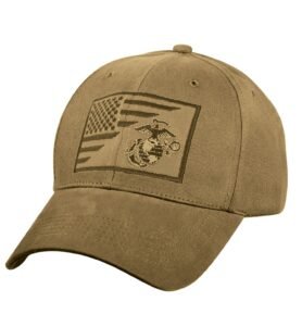 ROTHCO čepice s vyšitým znakem USMC a US vlajky COYOTE