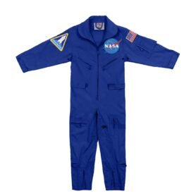 Kombinéza dětská NASA s nášivkami MODRÁ vel. XS