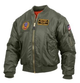 Bunda s nášivkami MA1 FLIGHT SAGE GREEN vel. S