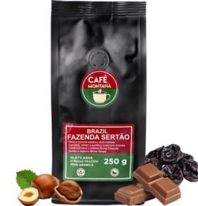 Café Montaña Brazil Fazenda Sertão, mletá káva Velikost balení: 250g, Hrubost mletí: Moka konvička