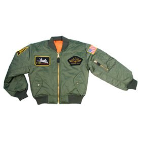 Bunda dětská TOP GUN MA1 FLIGHT ZELENÁ vel. XL