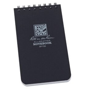 RITE IN THE RAIN blok voděodolný TOP-SPIRAL 3x5" notebook malý ČERNÝ