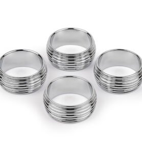 Zilverstad Kroužky na ubrousky Elana (sada 4 ks)