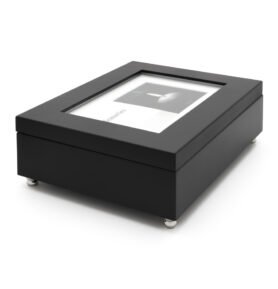 Zilverstad Černá krabička na vzpomínky se štítkem na gravírování