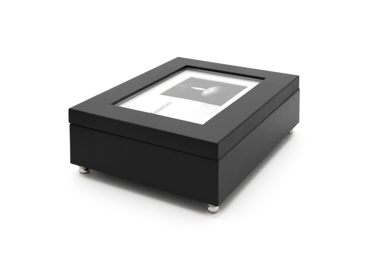 Zilverstad Černá krabička na vzpomínky se štítkem na gravírování