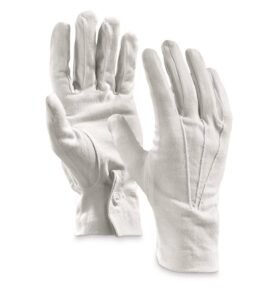 Rukavice ITALSKÉ ceremonial látkové BÍLÉ vel. 5