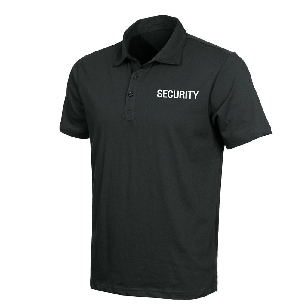 Polokošile s límečkem bavlněné SECURITY krátký rukáv GOLF ČERNÉ vel. XXL