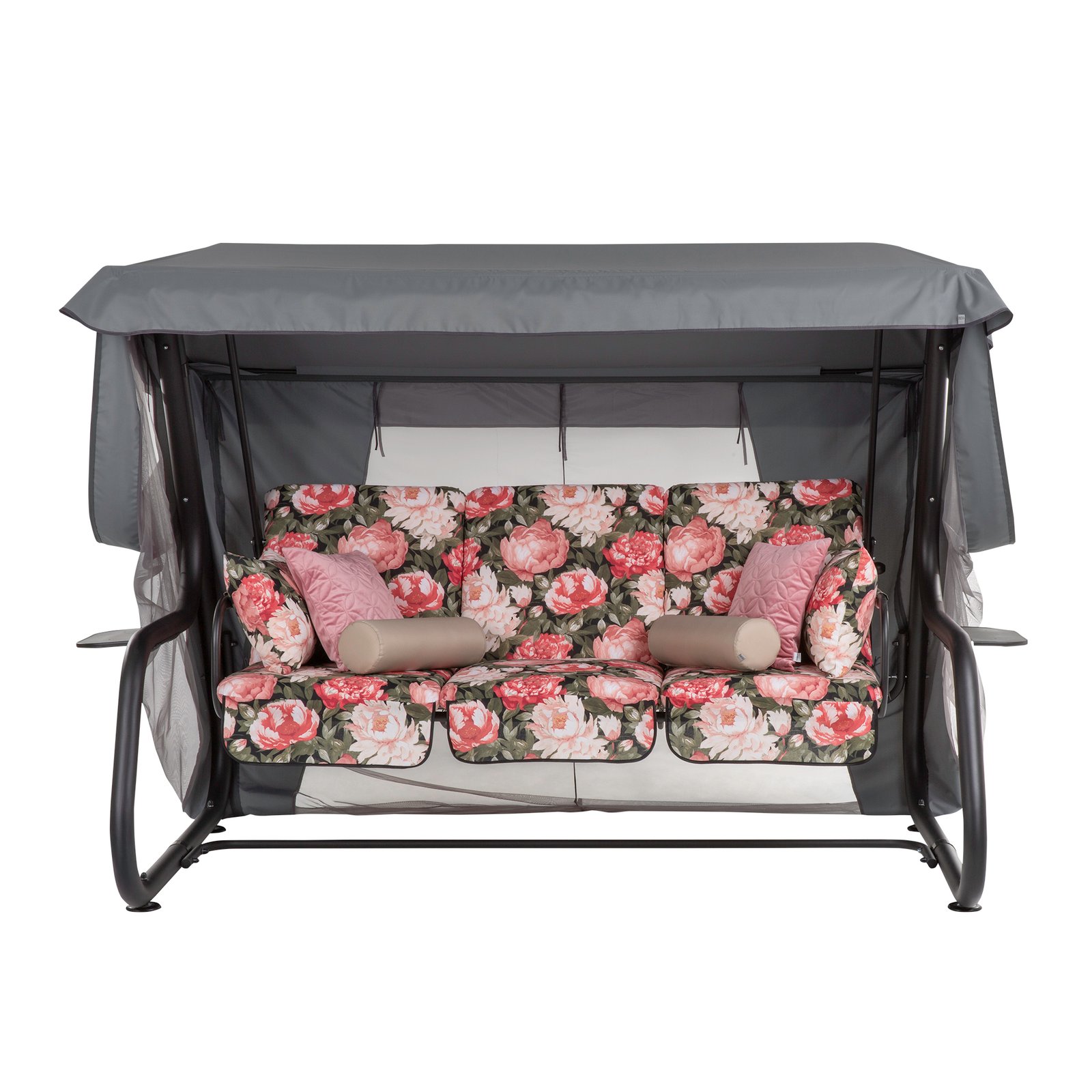 Zahradní houpačka Venezia Lux s moskytiérou, polštářky a bočními stolky A101-23PB PATIO