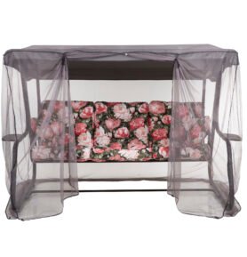 Zahradní houpačka s moskytiérou a s bočními stolky Celebes Plus Black Edition A101-02PB PATIO