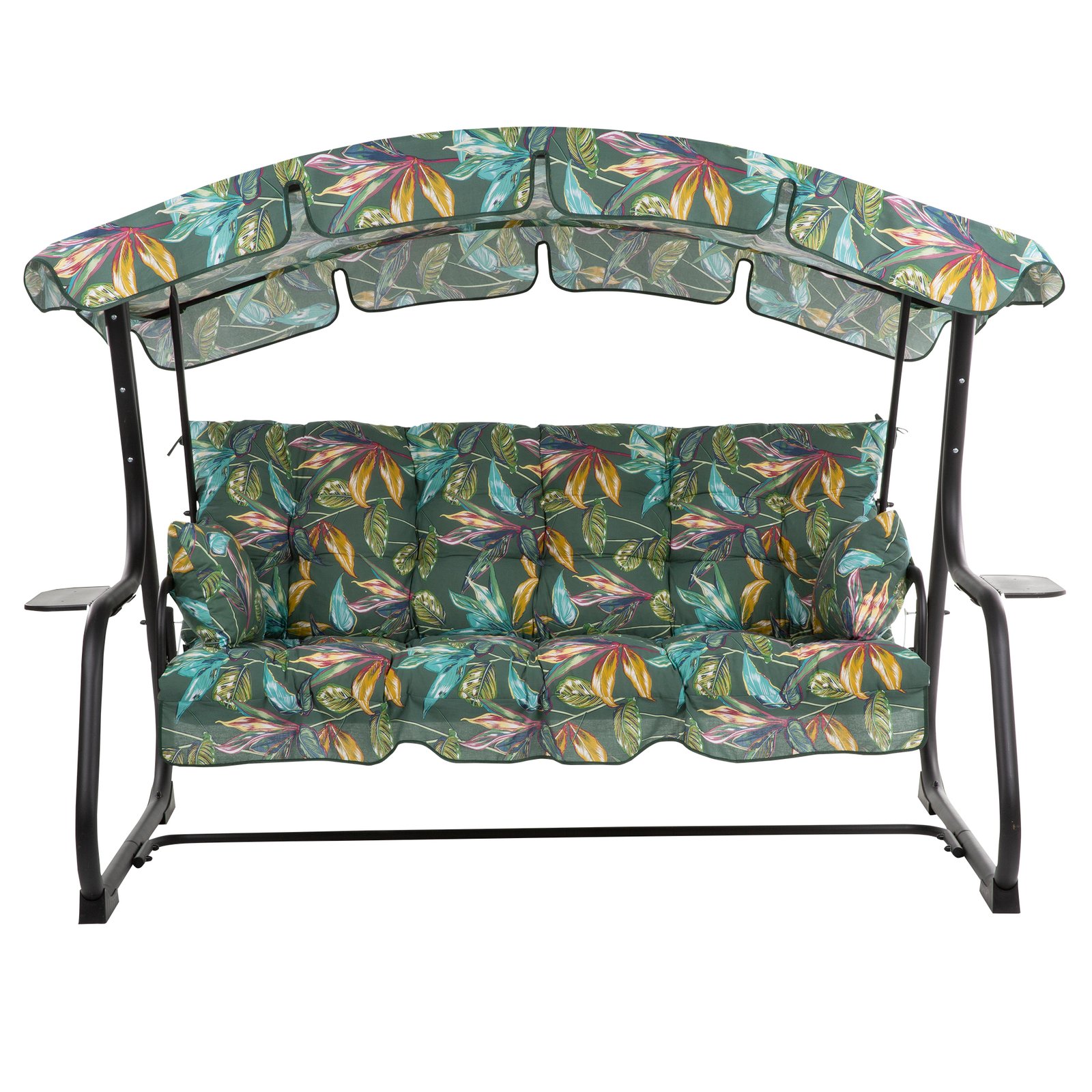 Zahradní houpačka Ravenna Black Editon s bočními stolky G058-02PB PATIO