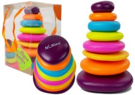 Lean Toys Barevná stavebnice pyramida pro nejmenší NUKied
