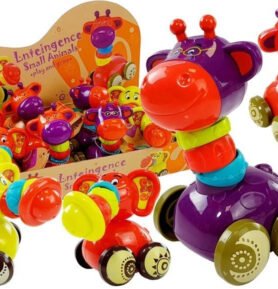 Lean Toys Zvířata na kolečkách Žirafa Slon