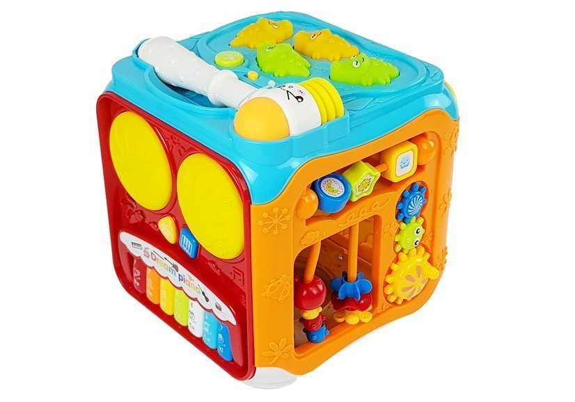 Lean Toys Interaktivní multifunkční kostka pro nejmenší