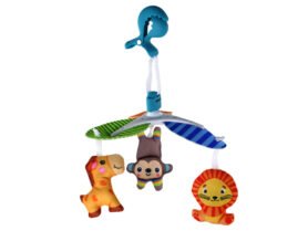 Lean Toys Dětský kolotoč nad postýlku s klipem a zvířátky