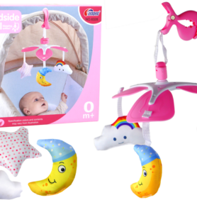 Lean Toys Kolotoč do postýlky růžový