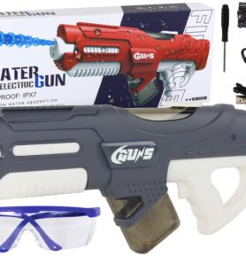 Lean Toys Velká vodní pistole šedá 750ml vodotěsná brýle