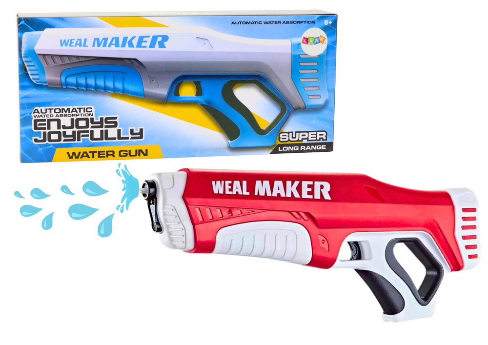 Lean Toys Automatická vodní pistole 350 ml červená