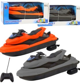 Lean Toys Vodní skútr na dálkové ovládání 1:42 šedý/oranžový