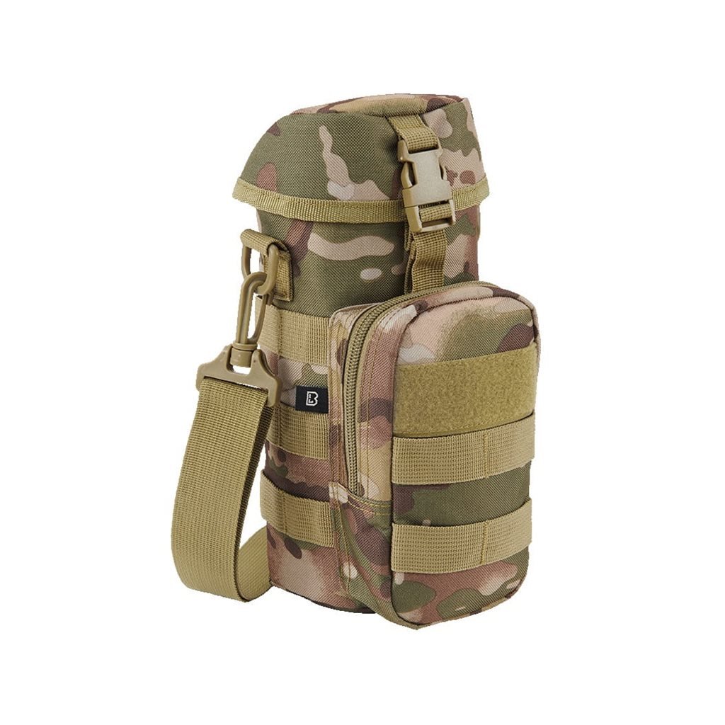 BRANDIT pouzdro na láhev 0,5-1 l s popruhem MOLLE TACTICAL CAMO
