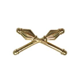 Odznak rozlišovací zkřížené palcáty ČSLA důstojnický zlatý