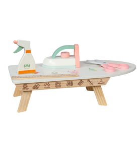 Aga4Kids Dětské dřevěné žehlicí prkno s příslušenstvím