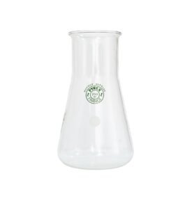 Baňka kuželová skleněná 250ml širokohrdlá