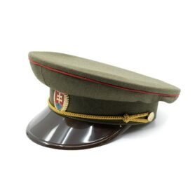 Brigadýrka SK zlatý odznak, kšilt plast, červená linka ZELENÁ vel. 53