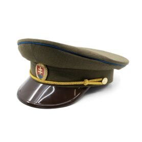 Brigadýrka SK zlatý odznak, kšilt plast, modrá linka ZELENÁ vel. 54