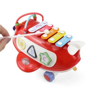 Aga4Kids Interaktivní letadlo s xylofonem Červené