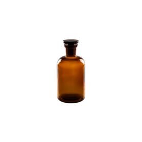 Láhev skleněná kulatá s broušeným hrdlem 250 ml HNĚDÁ