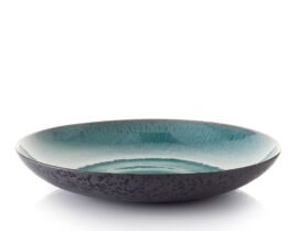 Bitz Velká kameninová servírovací mísa 40 cm Black/Green