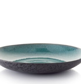 Bitz Velká kameninová servírovací mísa 40 cm Black/Green