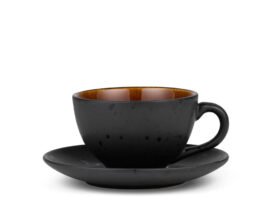 Bitz Šálek s podšálkem Black/Amber