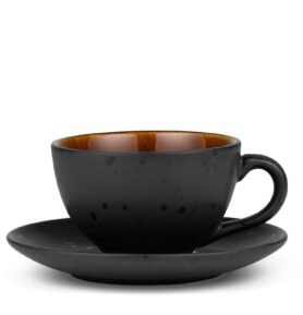 Bitz Šálek s podšálkem Black/Amber