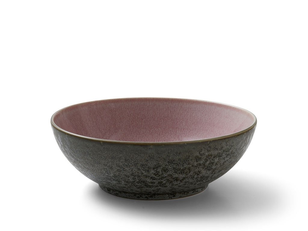Bitz Velká kameninová salátová mísa 30 cm Grey/Light Pink