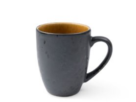 Bitz Kameninový hrnek s ouškem 30 cl Black/Amber