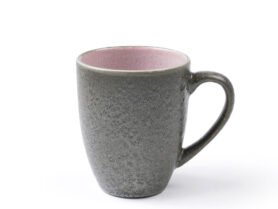 Bitz Kameninový hrnek s ouškem 30 cl Grey/Light Pink