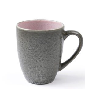 Bitz Kameninový hrnek s ouškem 30 cl Grey/Light Pink