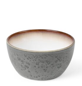 Bitz Kameninová servírovací miska 14 cm Grey/Cream