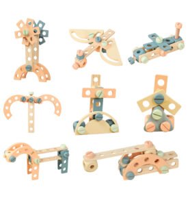 Aga4Kids Dřevěná stavebnice 66 dílů