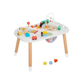 Aga4Kids Dětský montessori stůl s aktivitami a vláčkodráhou