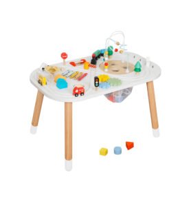 Aga4Kids Dětský montessori stůl s aktivitami a vláčkodráhou