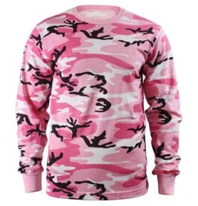 Triko s dlouhým rukávem PINK CAMO vel. L