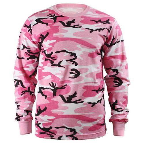 Triko s dlouhým rukávem PINK CAMO vel. M