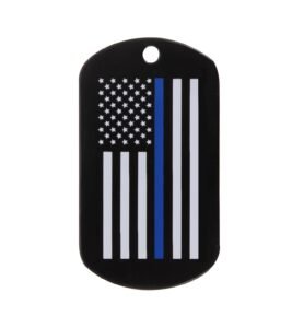 ROTHCO známka identifikační DOG TAG vlajka US s modrou linkou
