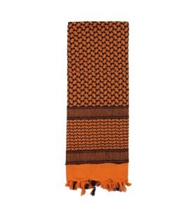 ROTHCO šátek SHEMAGH 105 x 105 cm ORANŽOVO-ČERNÝ