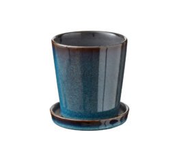 Bitz Květináč s podtáckem 10 cm Dark Blue/Black